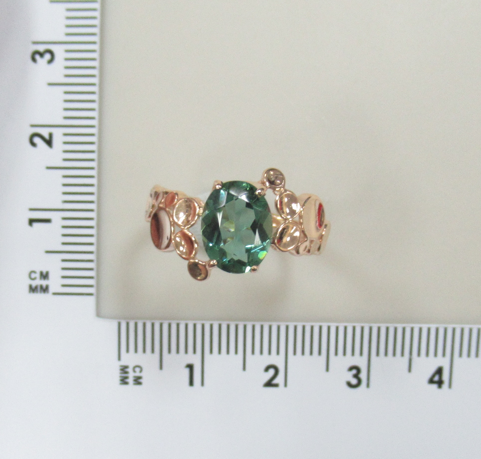 Серебряное кольцо с празиолитом